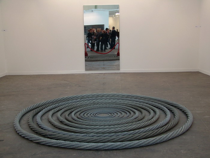 0069 Remo Salvadori Continuo infinito pressente 19002 85-2007 M Pistoletto Cordone rosso 230x125cm 1976