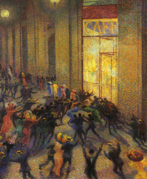 10049 Boccioni 1910 Larixe dans la galerie 76x64 Pinacotheque Milan