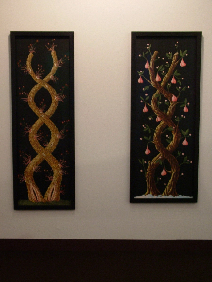 009 Philippe Mayaux L’arbre dEden et le couillassier 180 × 36cm x2 2006_縮小大小