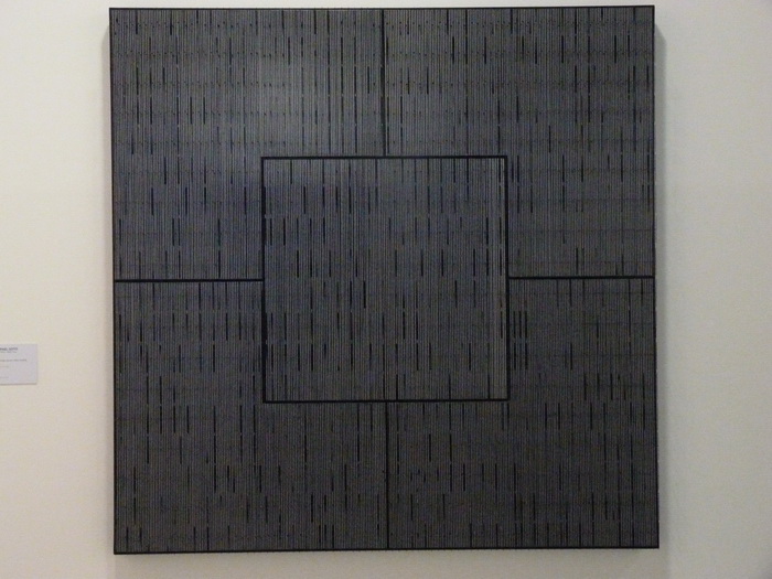 0195 Jesus Rafael Soto 1923-2005 carre interne avec tes nois 1979 peinture sur bois et metal