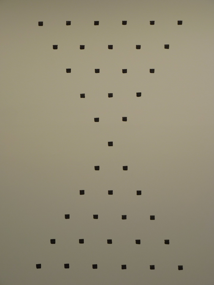 057 Niele Toroni intervention murale painture acrylique noir 2016