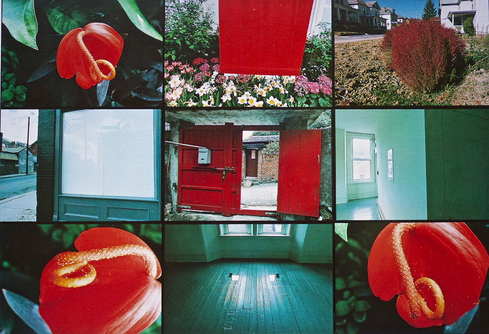 001 紅色染no-5 114x97cm 1988 9幅組構