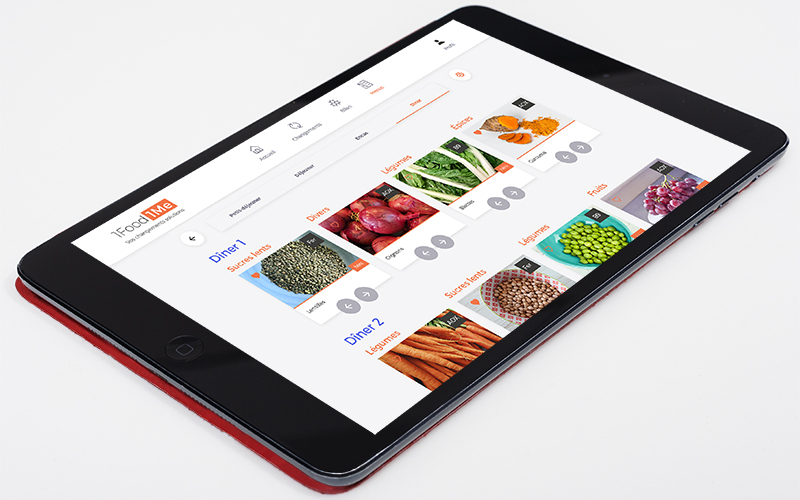 Application section menu