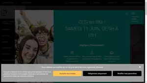 Capture du site CESI école supérieure de l'alternance - campus de Montpellier