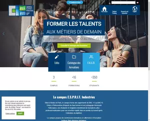 Capture du site Campus ESPRIT Industries