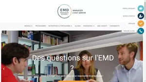 Capture du site EMD Ecole de management