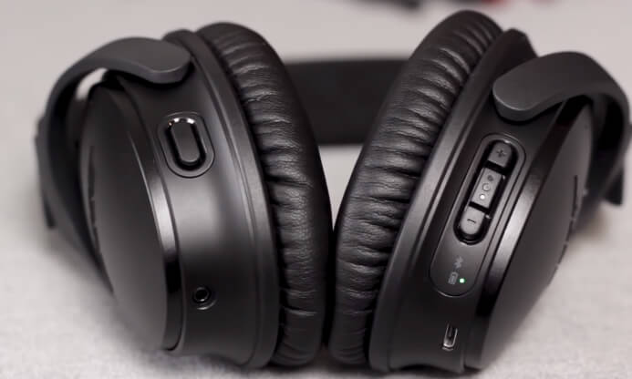 Bose QuietComfort 35 II botones de los cascos