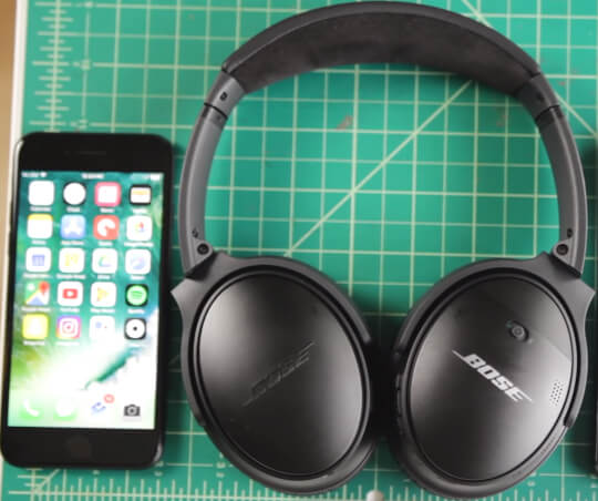 Bose QuietComfort 35 II comparación de tamaño