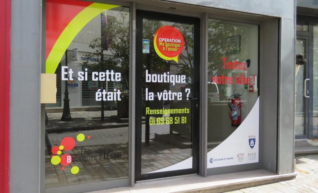 Une vitrine Ma Boutique à l'Essai