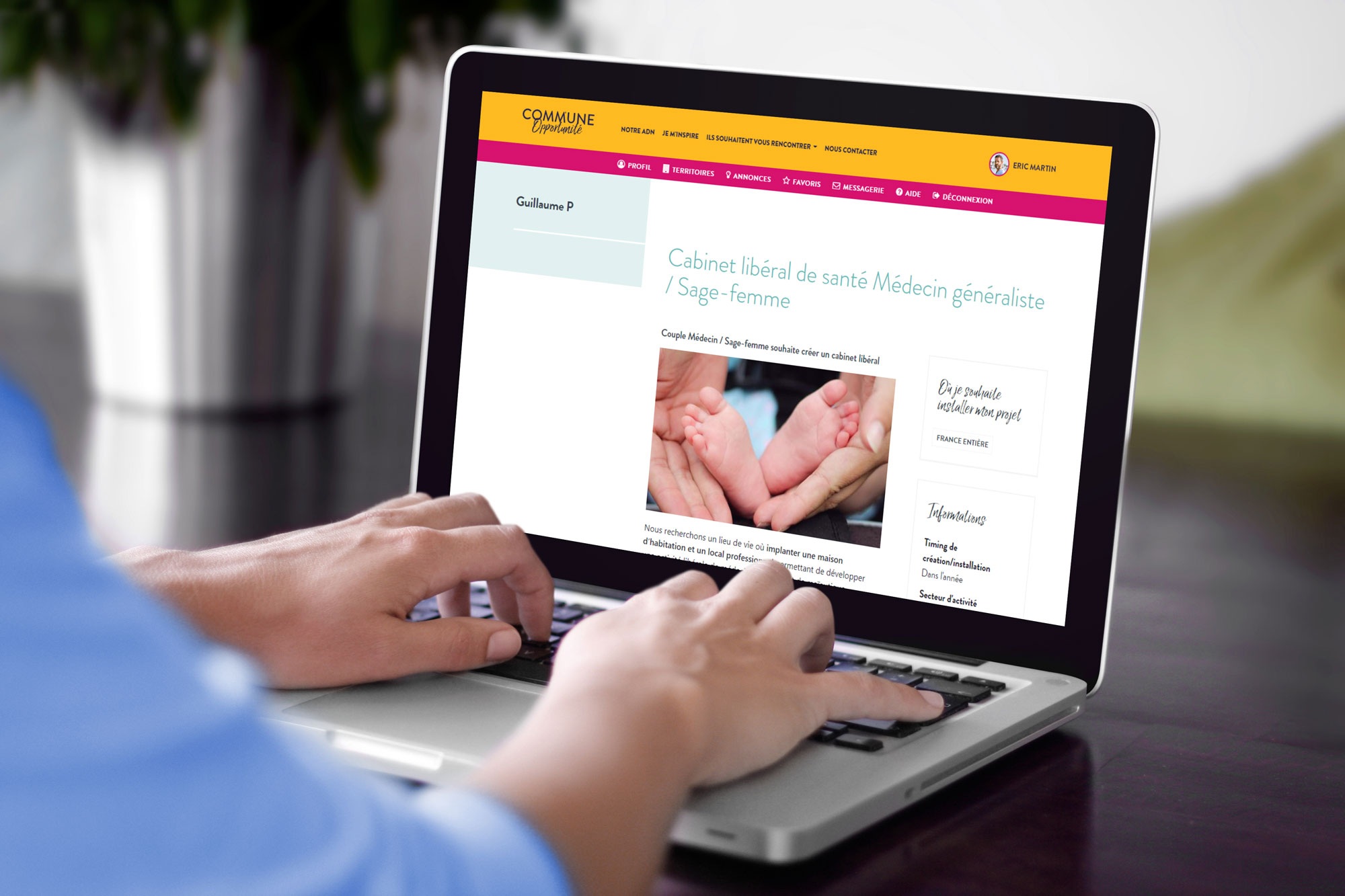 Les médecins partagent leurs projets d'installation sur Comm'une opportunité.