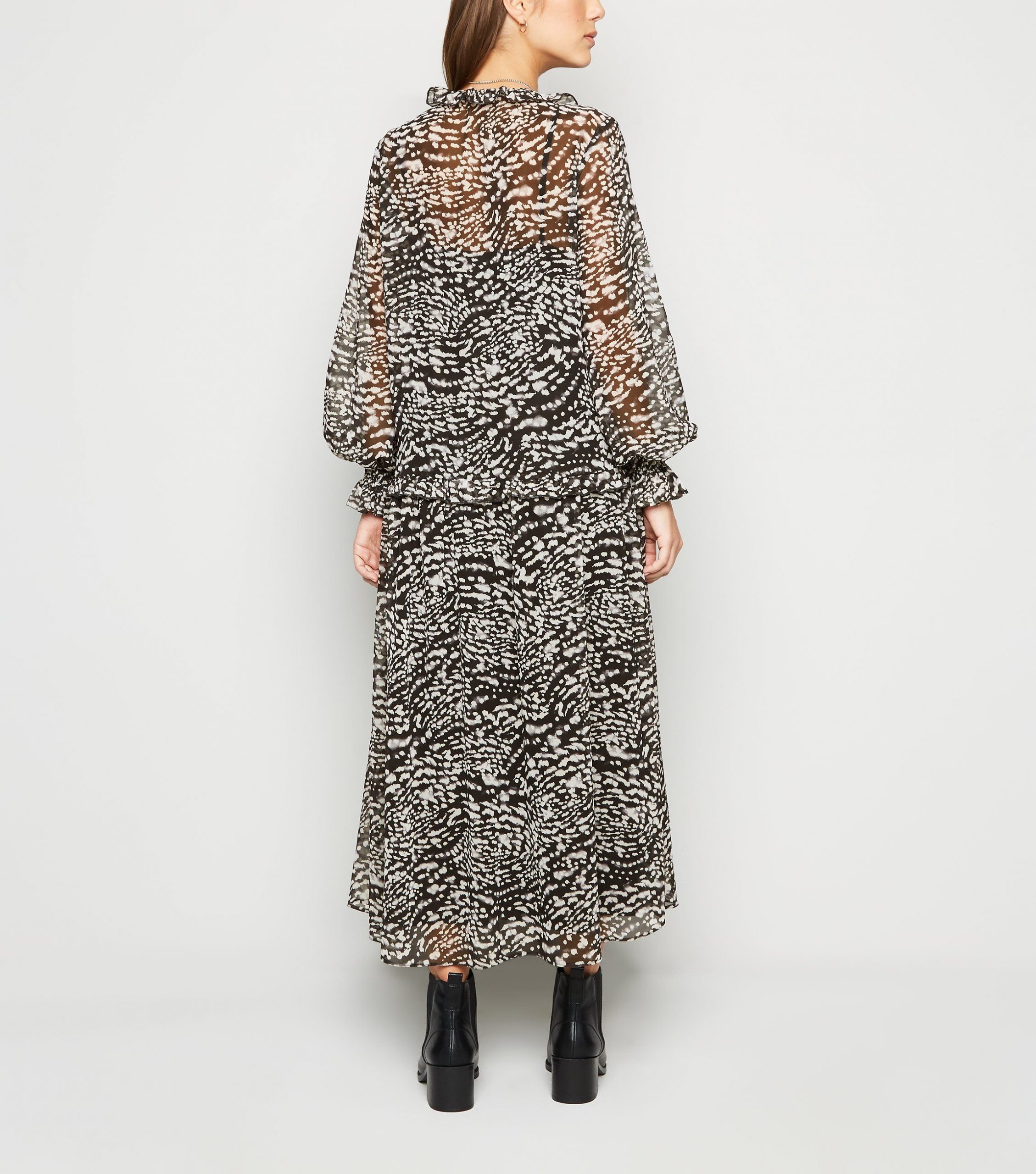 robe mi longue leopard