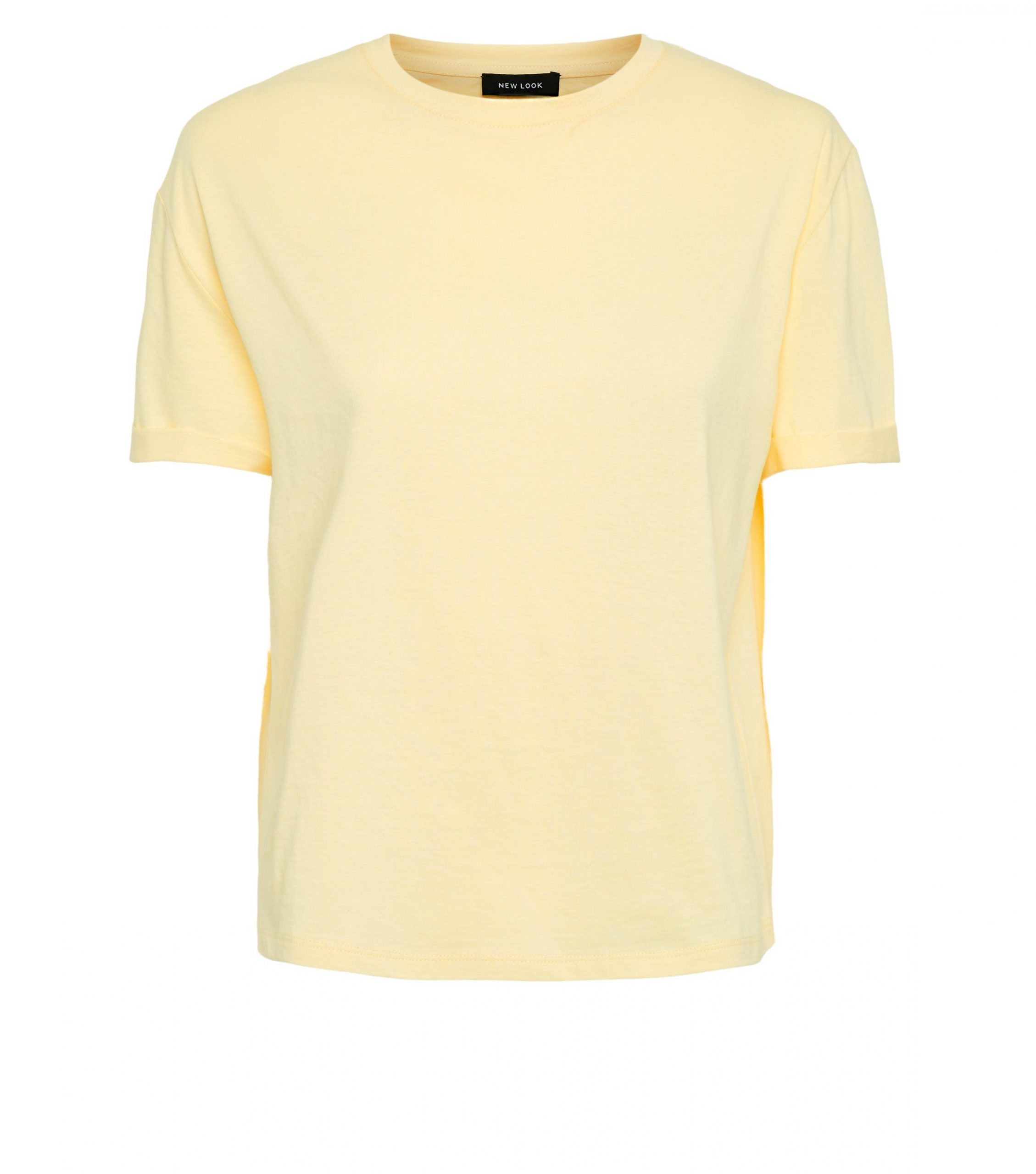 Tshirt jaune pâle coupe droite en coton Drest