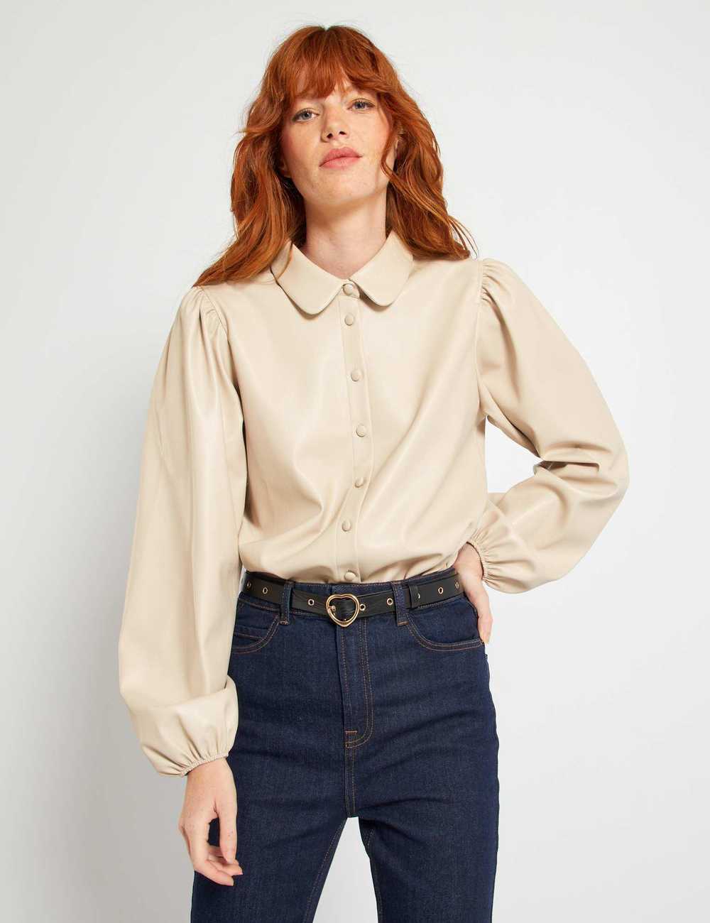 KIABI Femme – Chemise en simili – écru – Drest