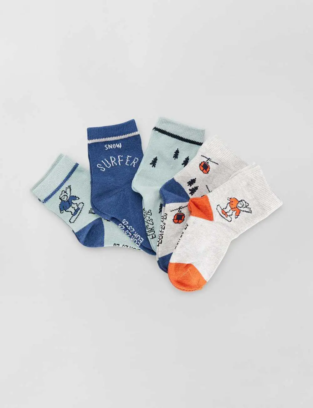 Kiabi Enfant Lot De 5 Paires De Chaussettes Imprimees Snow Drest