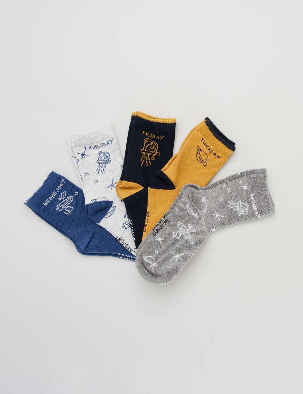 Kiabi Enfant Lot De 5 Paires De Chaussettes Imprimees Mixte Drest