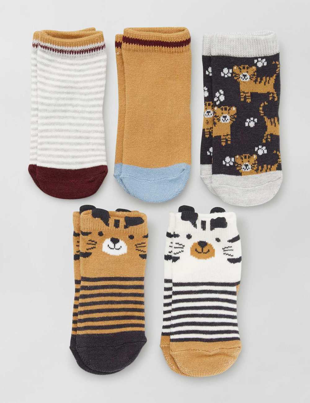 Kiabi Enfant Lot De 5 Paires De Chaussettes Tigre Drest