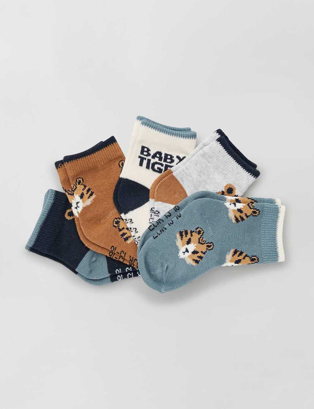 Kiabi Enfant Lot De 5 Paires De Chaussettes Multicolore Tigre Drest