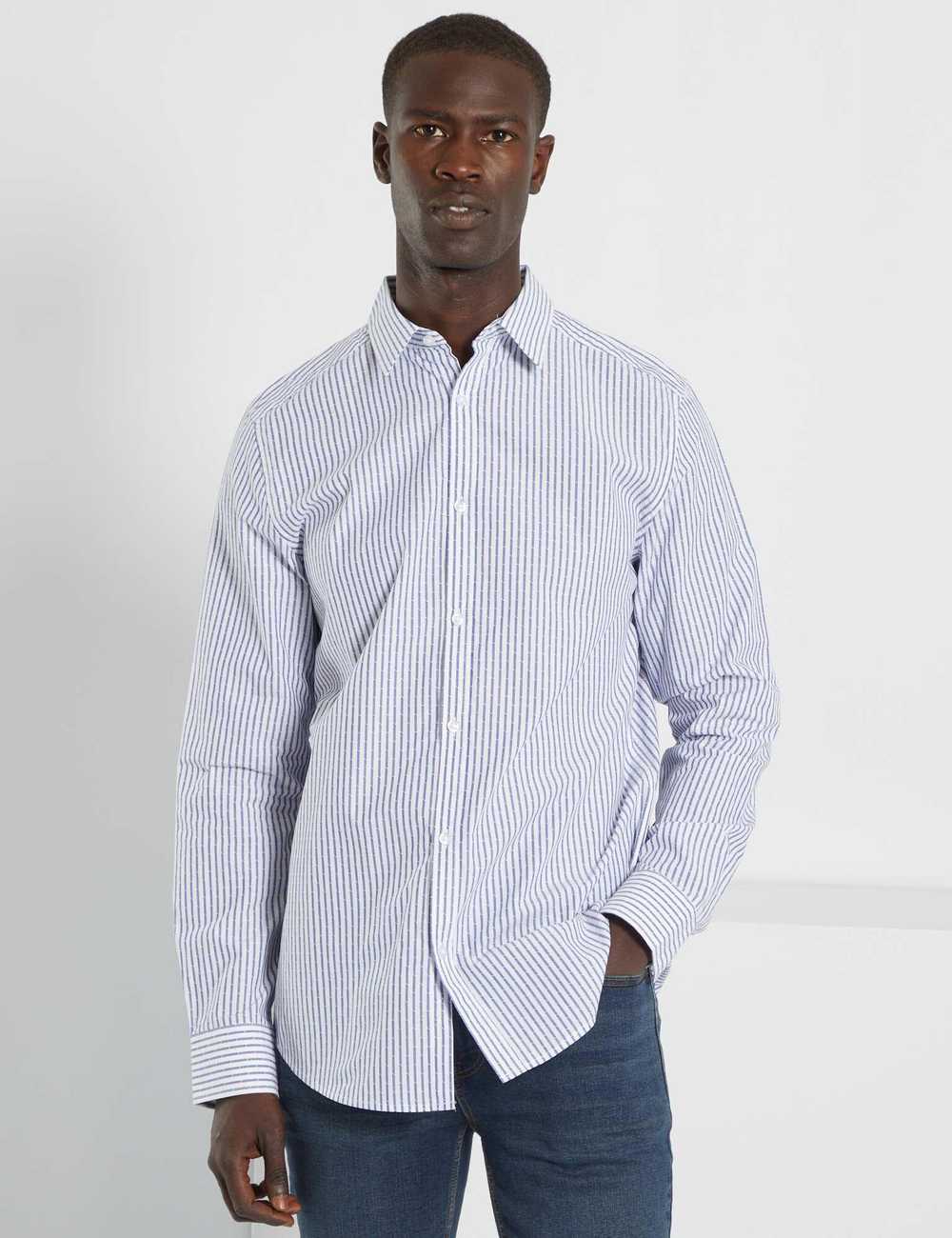 KIABI Homme – Regular-fit striped shirt – STRIPES | Drest