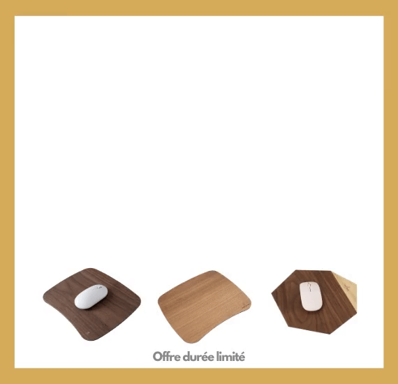Tapis de souris Revêtement Bois de noyer Craft Kitties