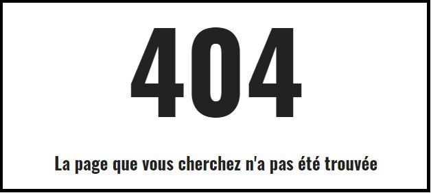 Pages HTML : 404 et autres erreurs
