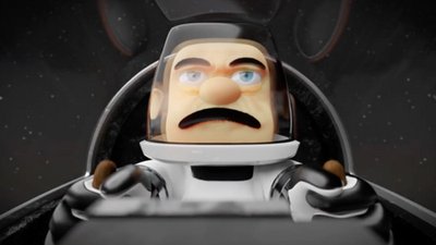 Astronaute dans sa fusee - earth