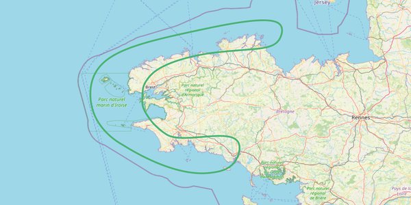 Cabotage carte Bretagne
