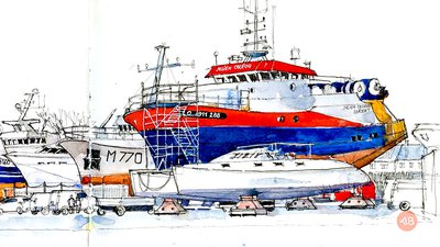Dessin bateau Urban Sketcher