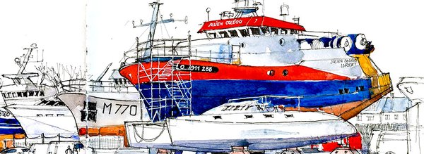 Dessin bateau Urban Sketcher