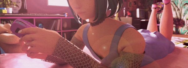 Fille avec son nokia - Jardin texto