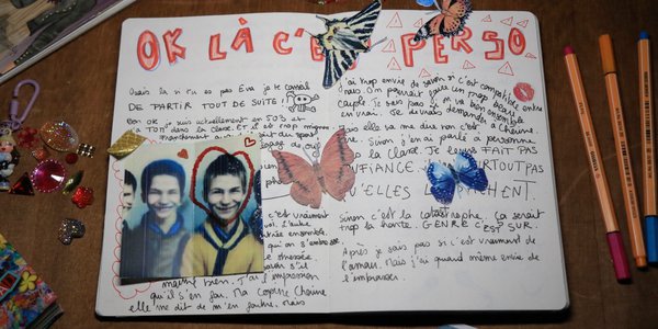 Journal intime papillons - A fleur de peau - cover fait maison