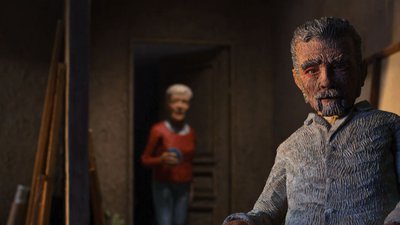 Louis dans son atelier