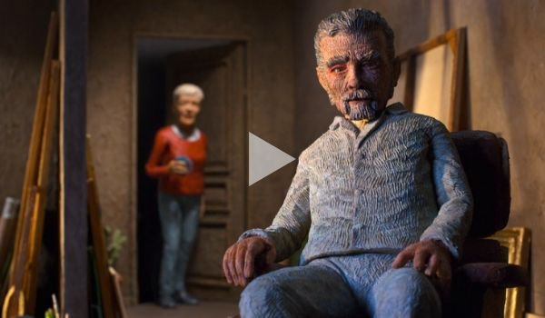 Louis dans son atelier et sa femme