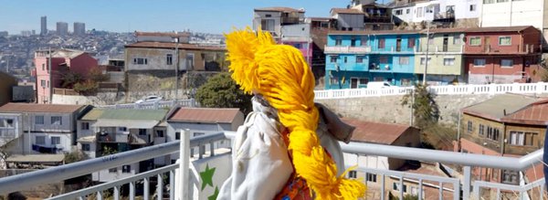 Marta face au panorama Valparaiso