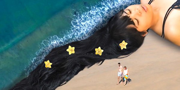 Mer de cheveux Tahiti