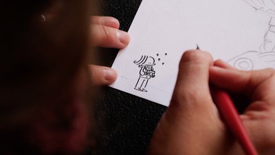 en train de dessiner milena pcc