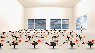 Muriel Bordier La Leçon de Natation serie Les Thermes