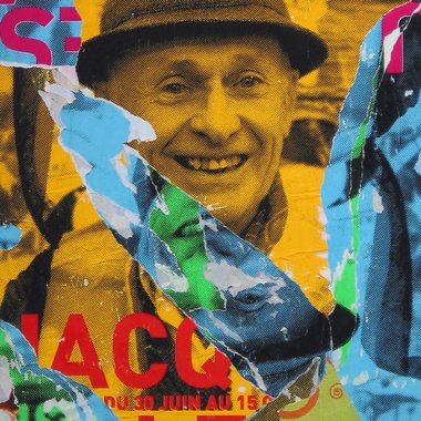 affiche multicolor Jacques Villeglé