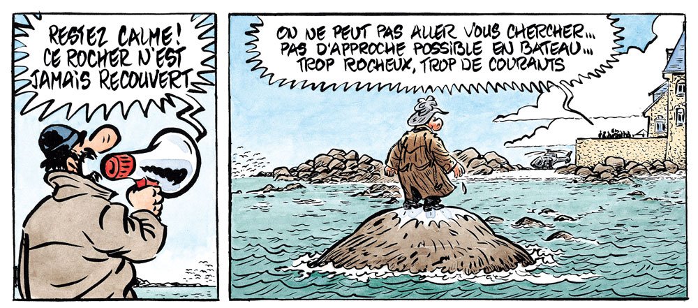 Palmer en Bretagne - ne bougez pas du rocher - BD René Pétillon
