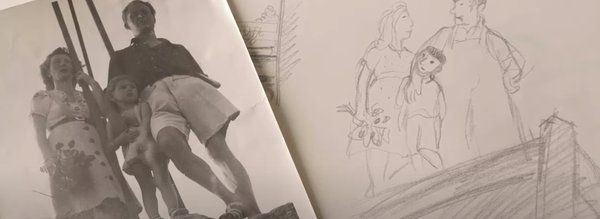 Photo de famille et croquis - Le marin imaginaire