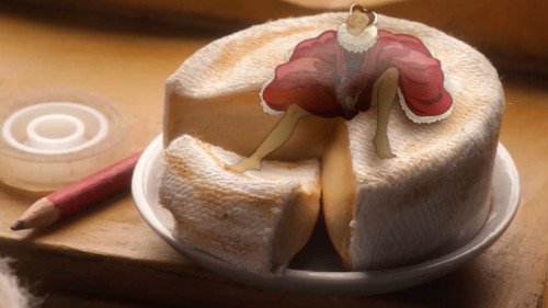 femme sur un fromage