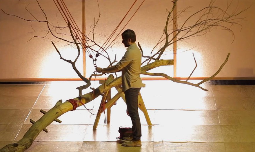 Simon Gauchet harnache l'arbre