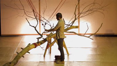 Simon Gauchet harnache l'arbre