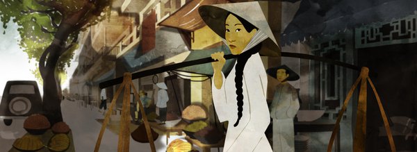 Vietnamienne avec un porte seaux -Sous tes doigts