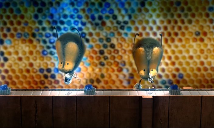 abeilles ouvrières bleues