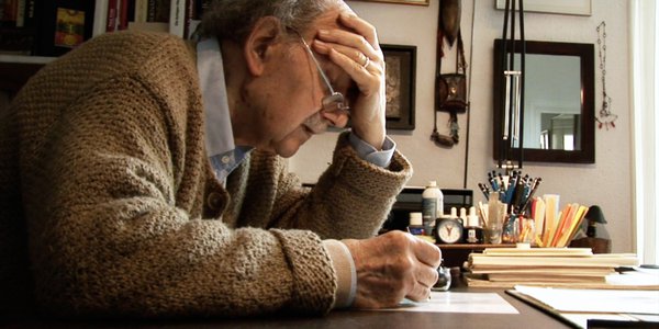 Fred dessine au bureau - Voir ce que devient l'ombre