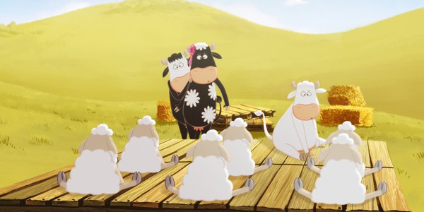 assisent sur les planches le-quatuor-a-cornes