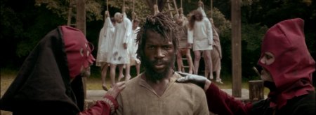 bourreaux et homme noir devant gibet cover