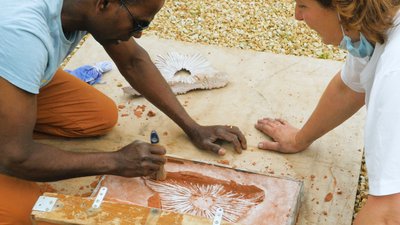 corail moulé dans du bronze
