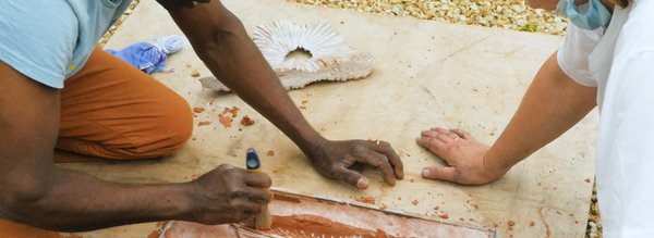 corail moulé dans du bronze