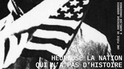 cover Heureuse la nation drapeau américain n&b